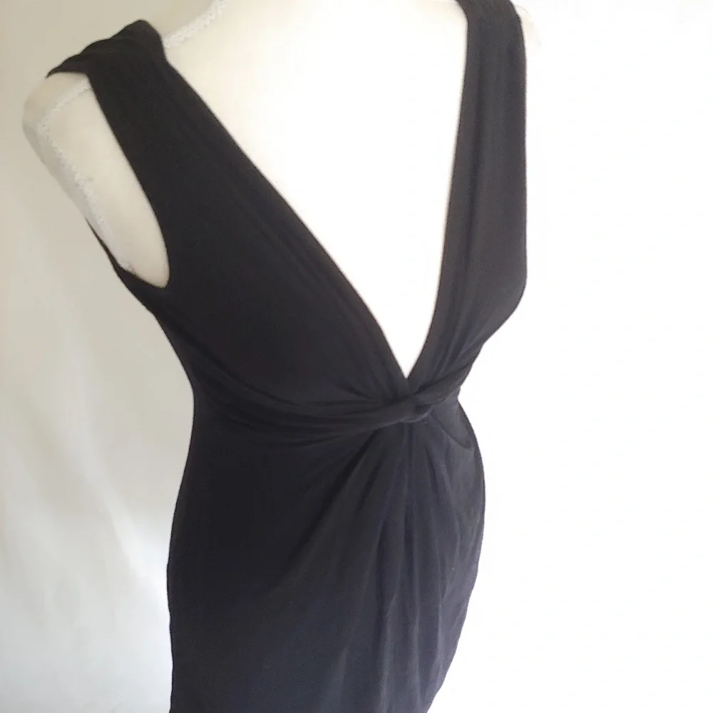 Forever 21 Black Plunging Neckline Mini Dress - Picture 6 of 7